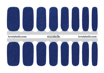 Glittering Midnight Blue Nail Wraps