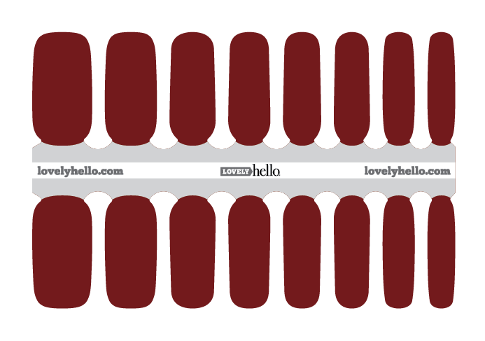 Brick Red Nail Wrap