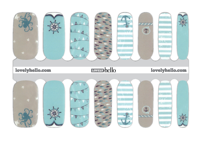 Anchors Aweigh Nail Wraps