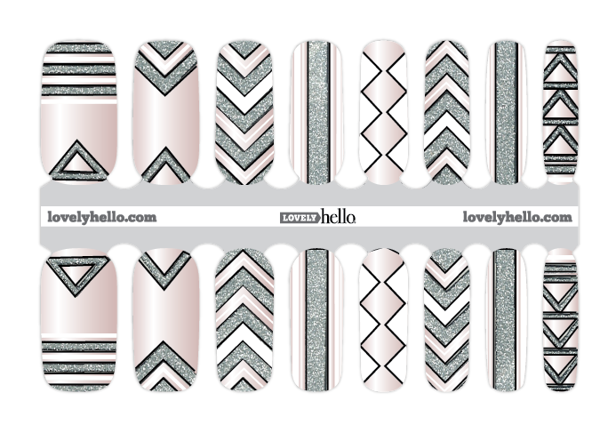 Silver Glittering Gatsby Nail Wraps