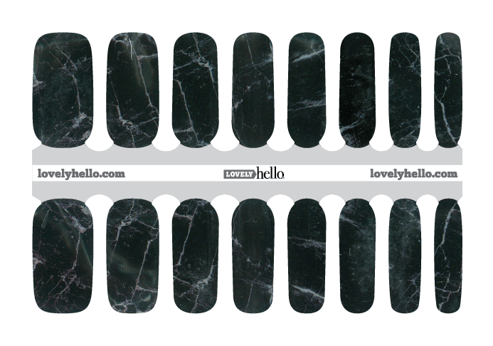 Black Marble Nail Wraps