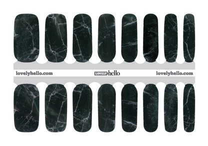 Black Marble Nail Wraps