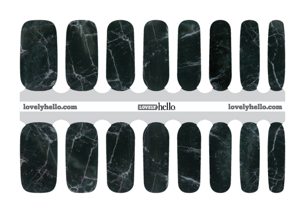 Black Marble Nail Wraps