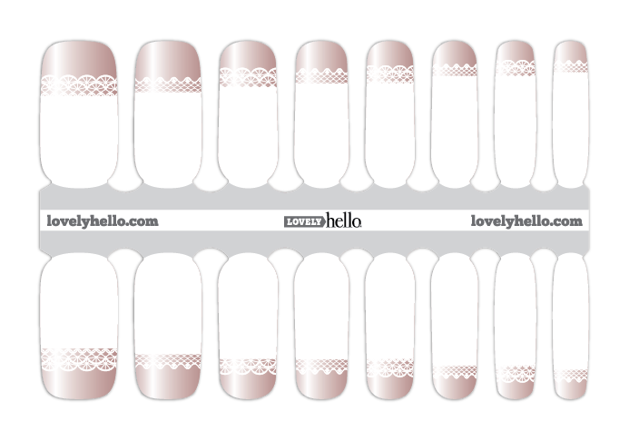 Dainty White French Nail Wrap