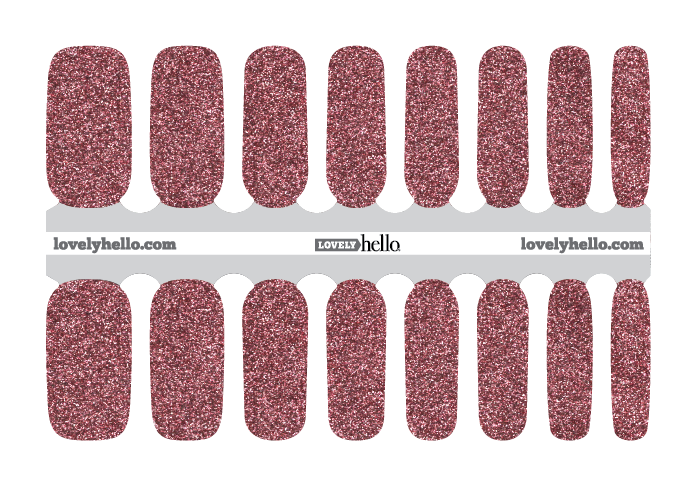 Tickle Me Pink Glam Nail Wraps