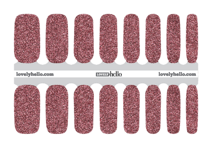 Tickle Me Pink Glam Nail Wraps