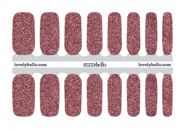 Tickle Me Pink Glam Nail Wraps