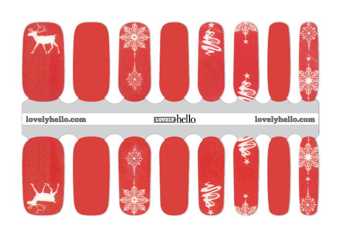 A Simple Holiday Nail Wraps