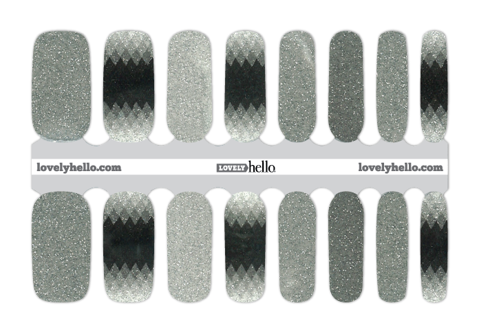 Silver Shades Nail Wrap