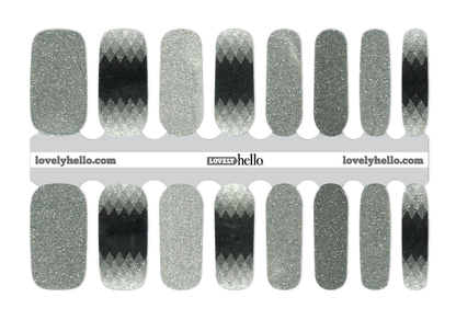 Silver Shades Nail Wrap