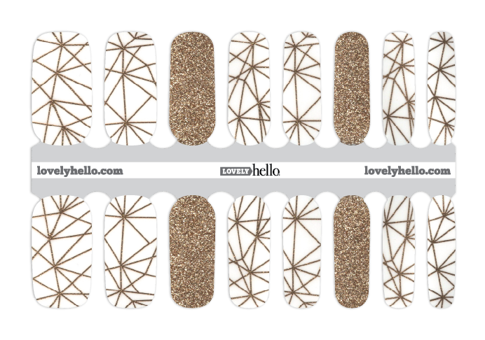 Golden Angles Nail Wraps