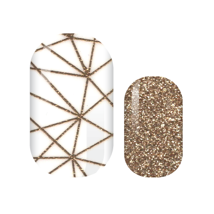 Golden Angles Nail Wraps