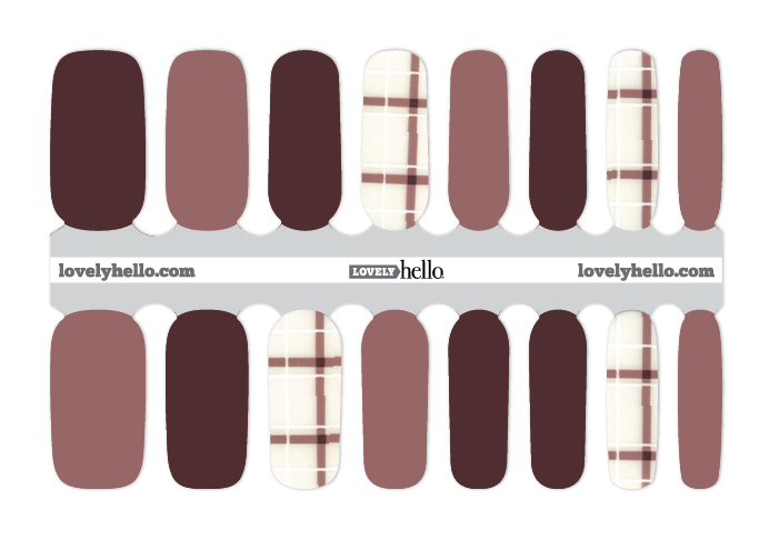 Chic Maroon and Mauve Nail Wraps