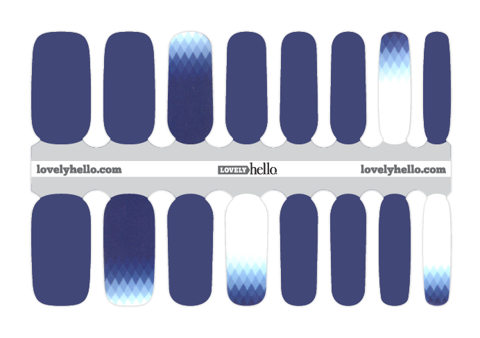 Royal Blue Diamonds Nail Wraps