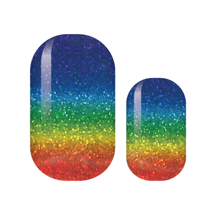 Sparkling Rainbow Sunset Nail Wraps