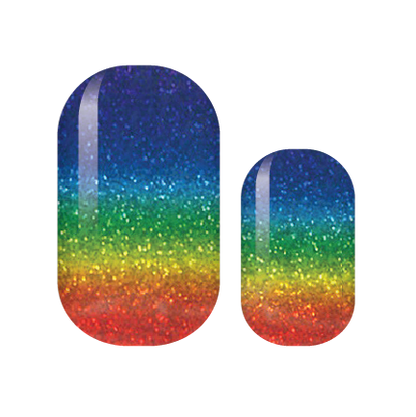 Sparkling Rainbow Sunset Nail Wraps