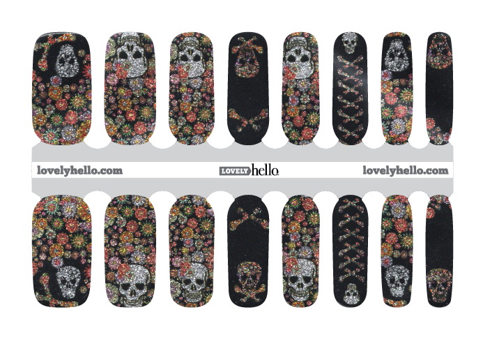 Crossbones and Corsets Nail Wraps