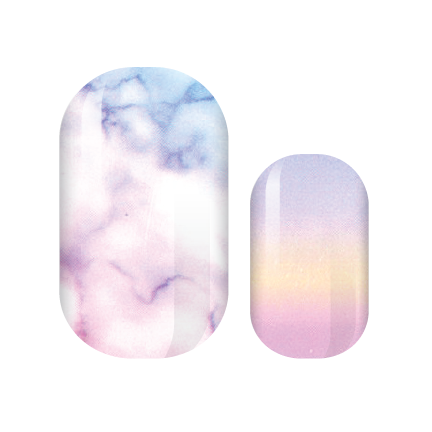 Unicorn Marble Nail Wraps