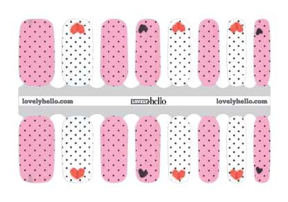 Sweet Polka Love Nail Wraps