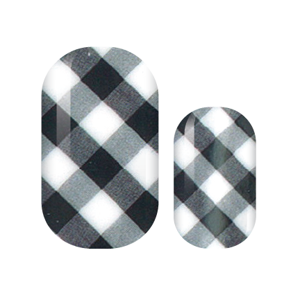 Gingham Check Nail Wraps