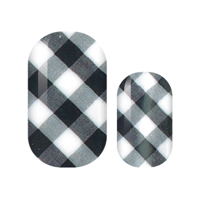 Gingham Check Nail Wraps