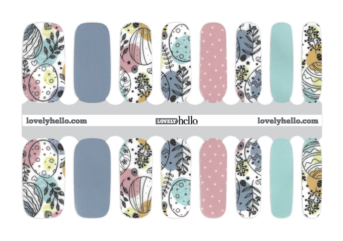 Easter Floral Nail Wraps
