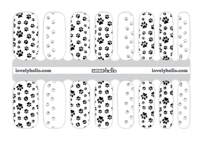 Paw Print Nail Wraps