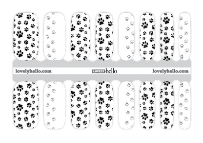 Paw Print Nail Wraps