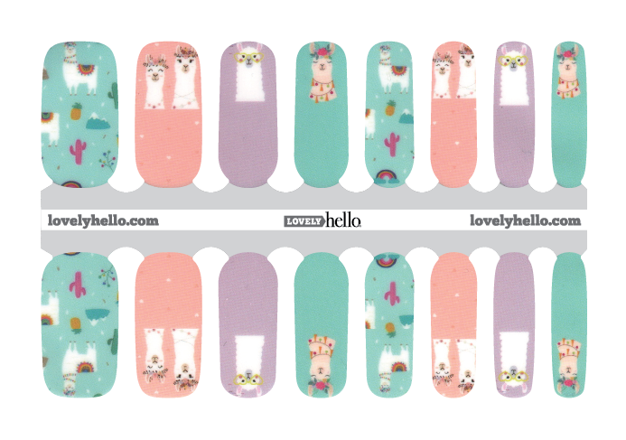 Llama Drama Nail Wraps