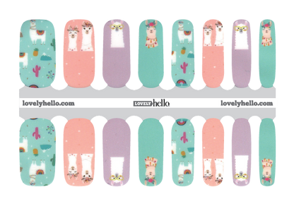 Llama Drama Nail Wraps