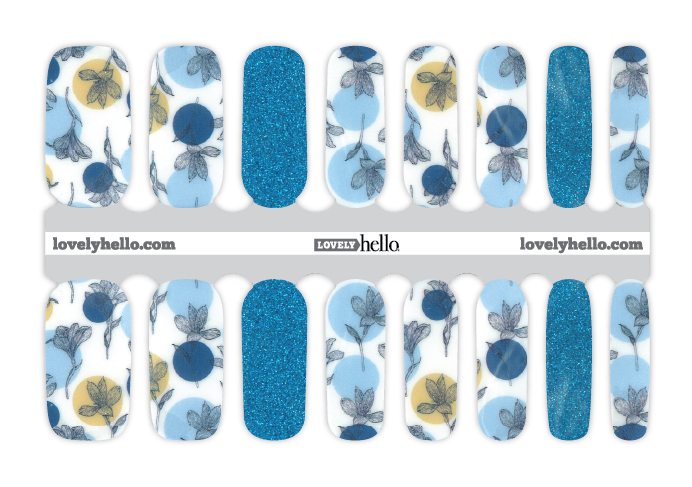 Botanical Blues Nail Wraps