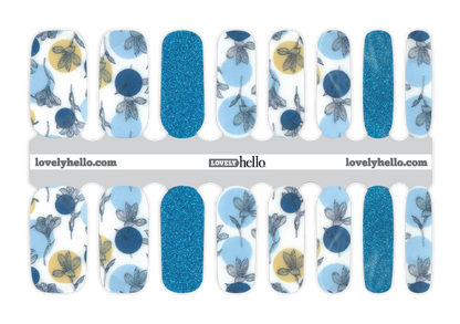 Botanical Blues Nail Wraps