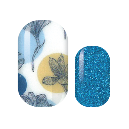 Botanical Blues Nail Wraps