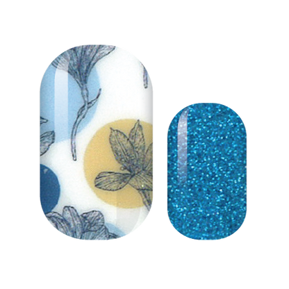 Botanical Blues Nail Wraps