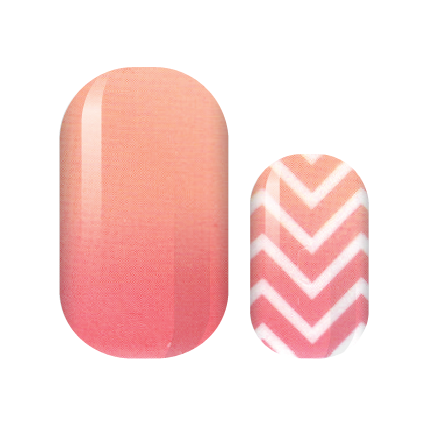 Sunrise Chevron Nail Wraps