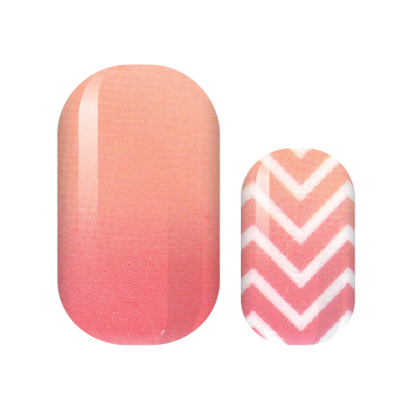 Sunrise Chevron Nail Wraps