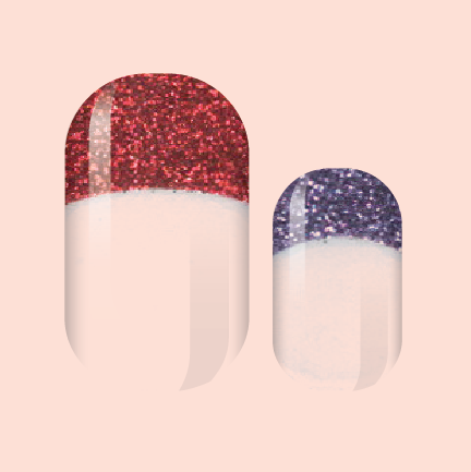 Rainbow French Sparkle Nail Wraps