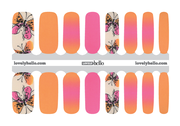 Flutterby Fresh Nail Wraps