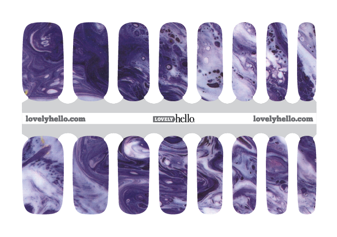 Purple Ocean Swirl Nail Wraps