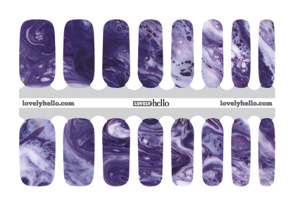 Purple Ocean Swirl Nail Wraps