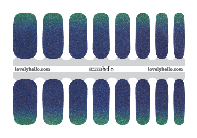 Deep Ocean Waters Glam Nail Wraps