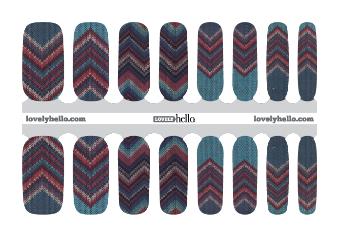 Hand Woven Chevron Nail Wraps