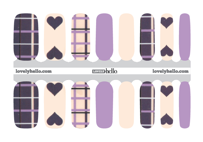 Lovely Lilac Plaid Nail Wraps