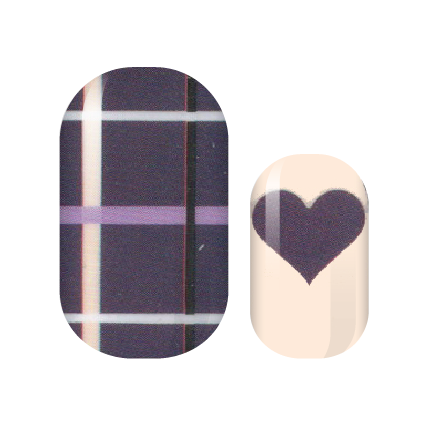 Lovely Lilac Plaid Nail Wraps