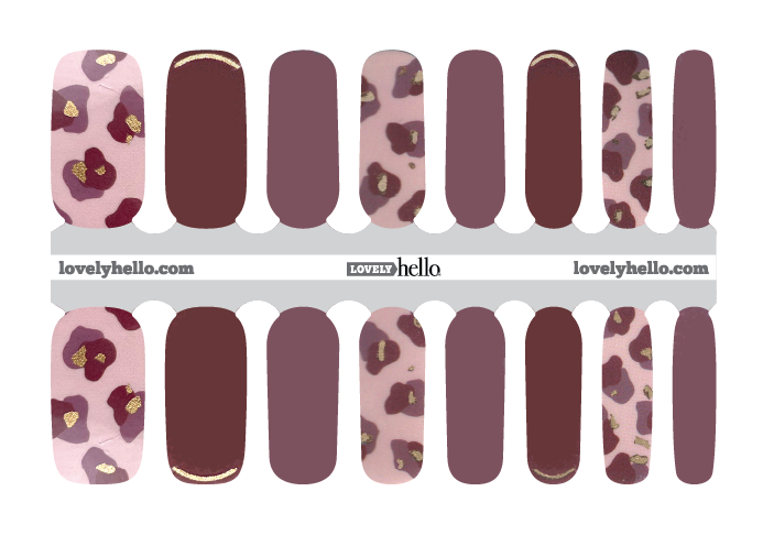 Royal Purple Print Nail Wraps