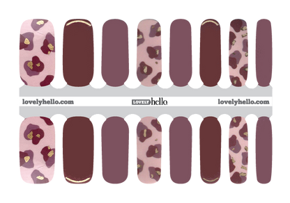 Royal Purple Print Nail Wraps