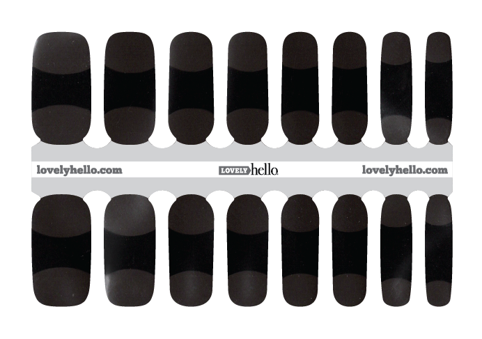 Charcoal French Nail Wraps