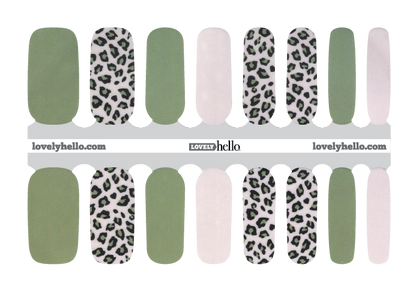 Olive Leopard Nail Wraps