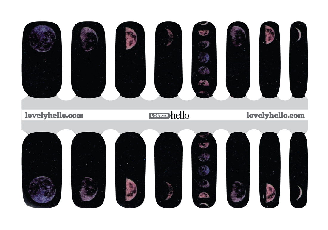 Celestial Pink Moon Nail Wraps