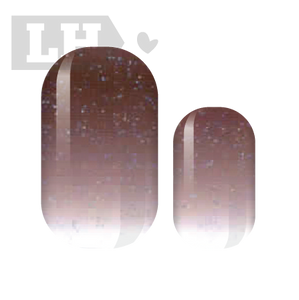 Cappuccino Tipped Sparkle Nail Wraps